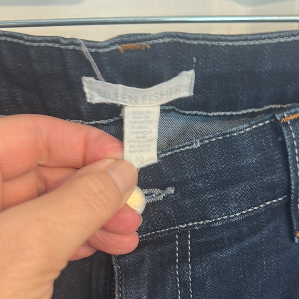 Eileen Fisher Blue Skinny Jeans Premium Denim - Picture 2 of 4